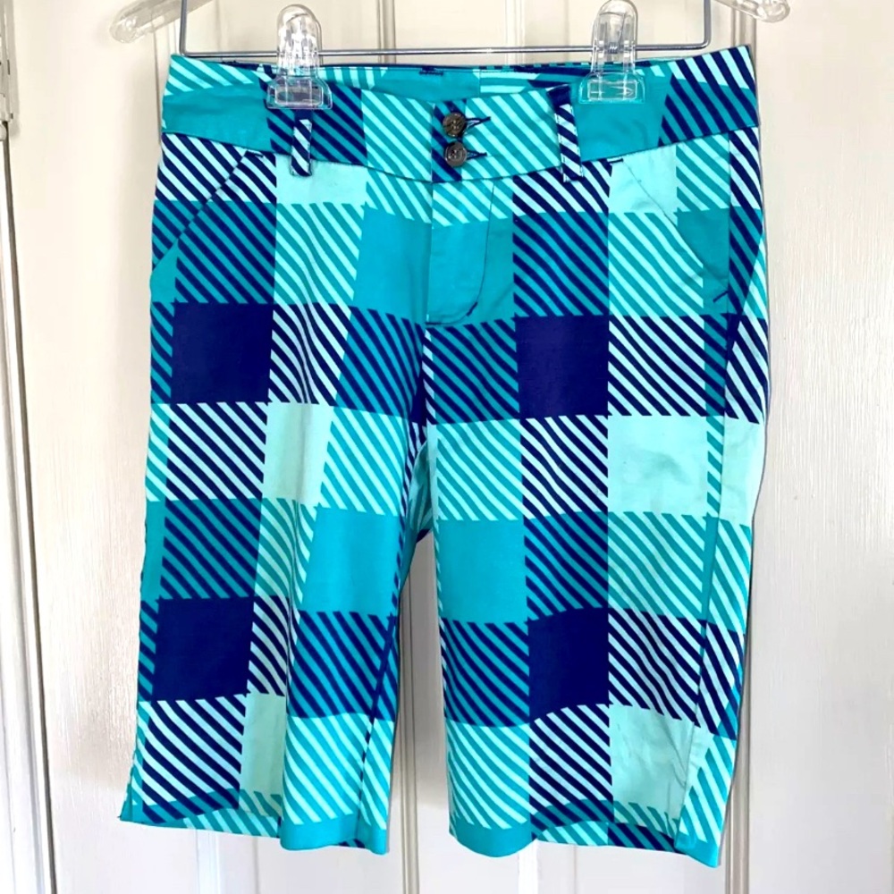 Loudmouth Golf Blue Plaid Women's Shorts 0 XS